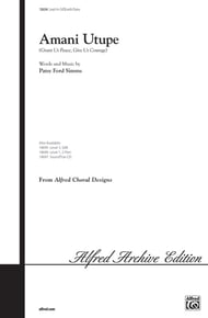 Amani Utupe SATB choral sheet music cover Thumbnail